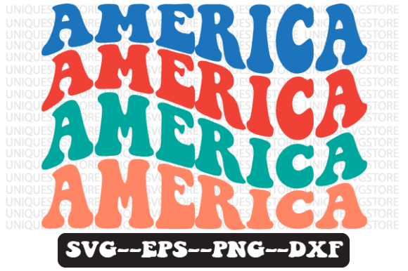 America Quote Wavy Retro Svg Design Review